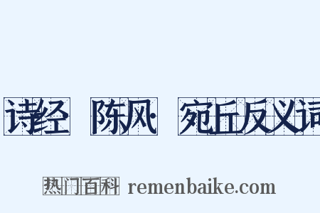诗经·陈风·宛丘反义词是什么意思的图片
